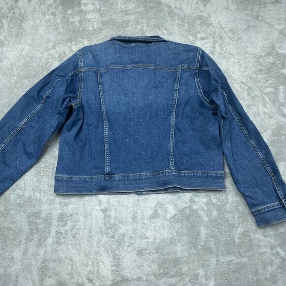 Calvin Klein Womens XL Denim Jacket Classic Style d0177 - Picture 8 of 9